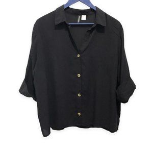 Women's Black Resort Button Up Shirt
